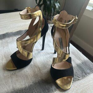 Prada Suede Printed Sandals